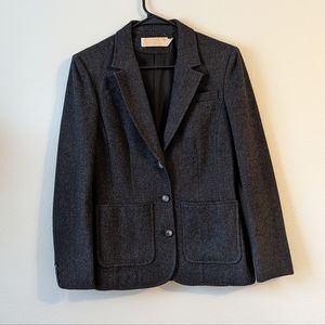 $10 SALE Vintage Pendleton 100% Wool Blazer Gray Size 6 Workwear Office